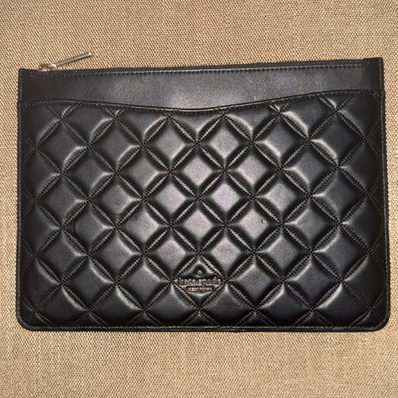 kate spade Handbags - Kate Spade Black Quilted Clutch
